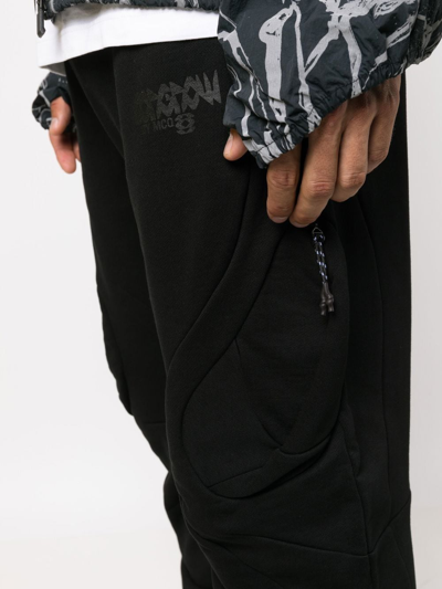 Shop Mcq By Alexander Mcqueen Cargo-pocket Cotton Track Pants In 黑色