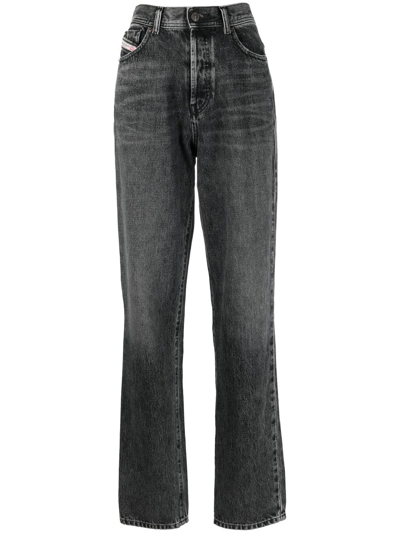 Shop Diesel 1956 Straight-leg Cropped Jeans In 灰色