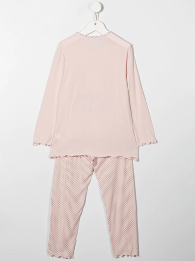 Shop La Perla Graphic-print Pyjama Set In 粉色