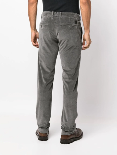 Jacob Cohen Straight-leg Corduroy Trousers In 灰色
