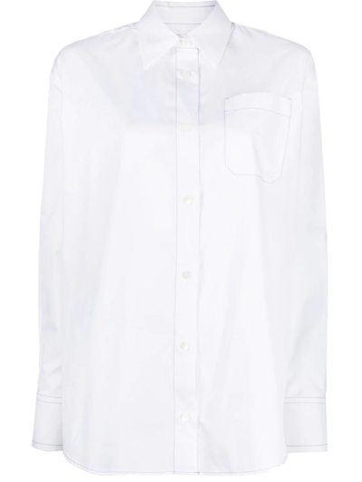 Shop Marni Classic Cotton Shirt In 白色