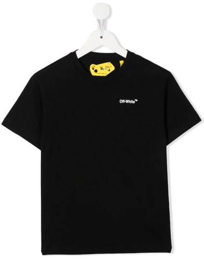 Shop Off-white Logo-print Detail T-shirt In 黑色