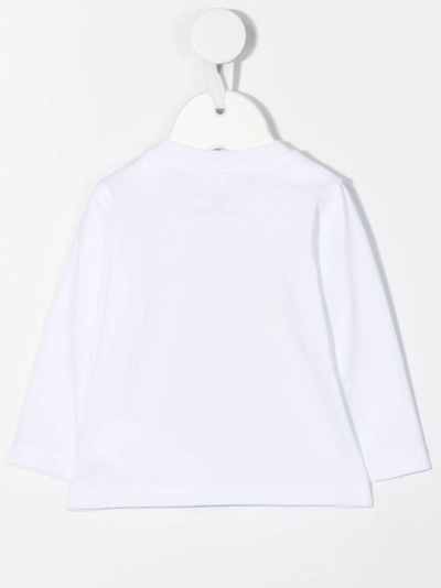 Shop Stella Mccartney Rainbow Logo-print T-shirt In White