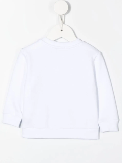 Shop Stella Mccartney Logo-print Cotton Sweatshirt In 白色