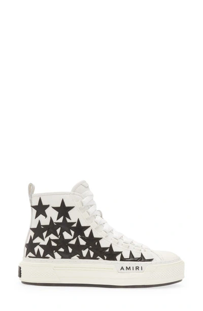 Shop Amiri Stars Court High Top Sneaker In White/ Black