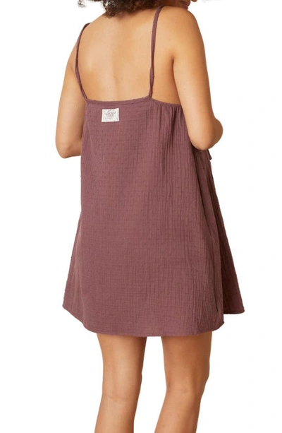Cache Coeur Organic Cotton Maternity & Nursing Nightgown In Plum