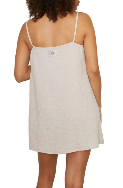 Cache Coeur Organic Cotton Maternity & Nursing Nightgown In Beige