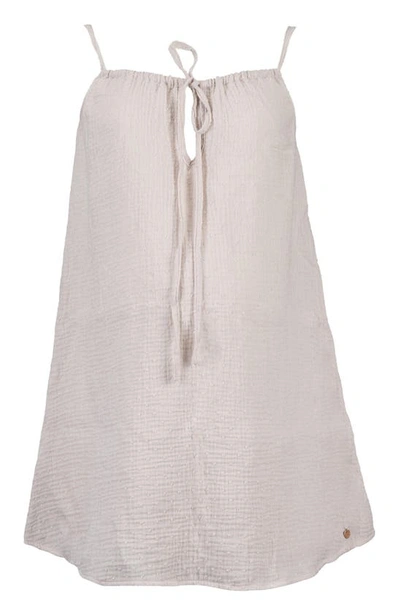 Cache Coeur Organic Cotton Maternity & Nursing Nightgown In Beige