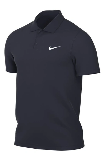 Shop Nike Court Dri-fit Tennis Polo In Obsidian/ White