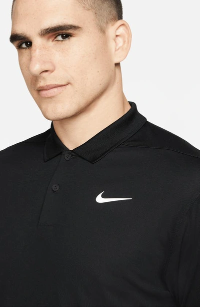 Shop Nike Court Dri-fit Tennis Polo In Black/ White