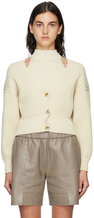 Shop Aeron Beige Mount Cardigan In Cream 740