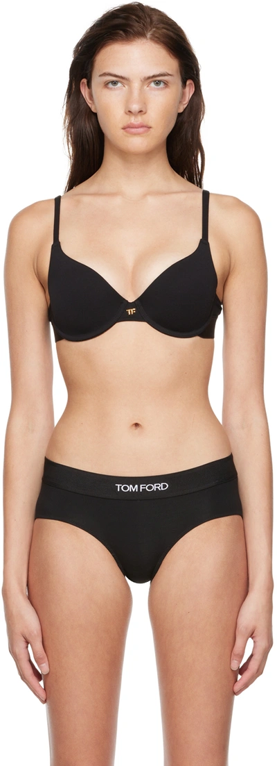 Shop Tom Ford Black Underwire Bra In Lb999 Black