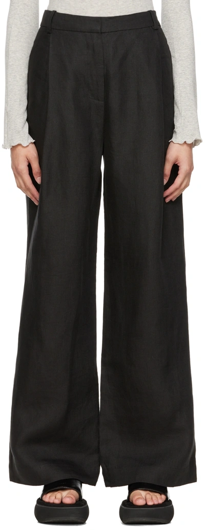 Shop Co Black Pleated Trousers In 001 Black