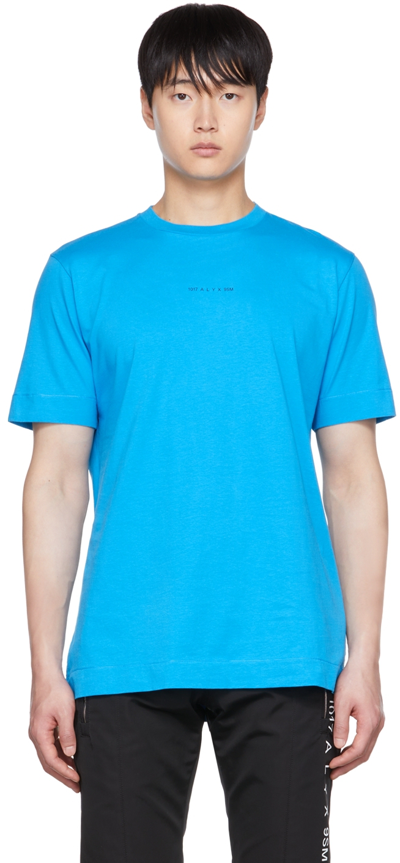 Shop Alyx Blue Graphic T-shirt In Bluette