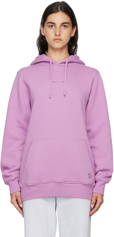 Shop Alyx Purple Printed Hoodie In Pnk0008 Light Mauve