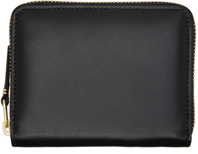Shop Comme Des Garçons Black Leather Classic Zip Card Holder