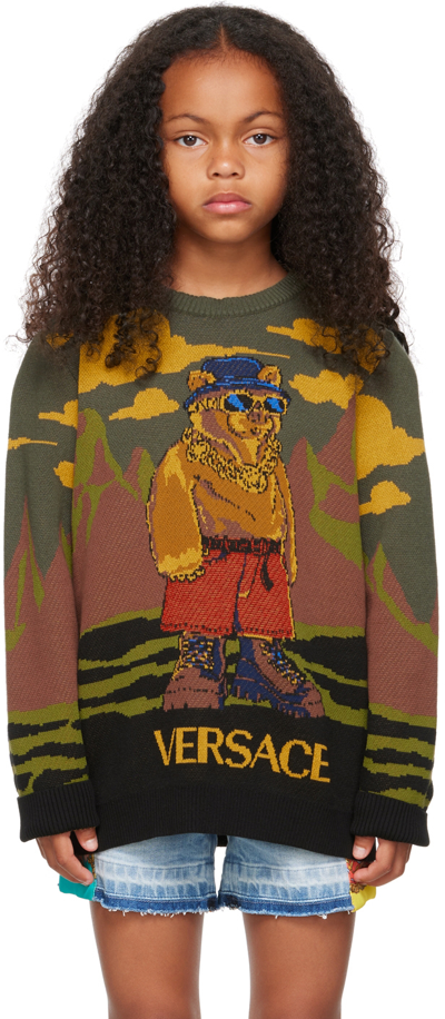 Shop Versace Kids Multicolor Hiking Boss Sweater In 6g320