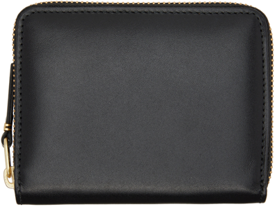 Shop Comme Des Garçons Black Leather Multicard Zip Wallet In 1 Black