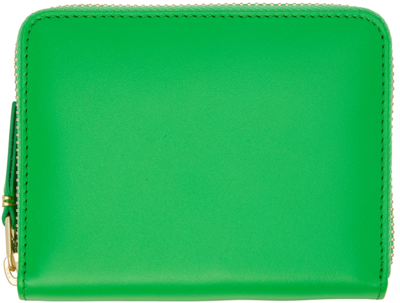 Shop Comme Des Garçons グリーン ジップカードケース In 4 Green