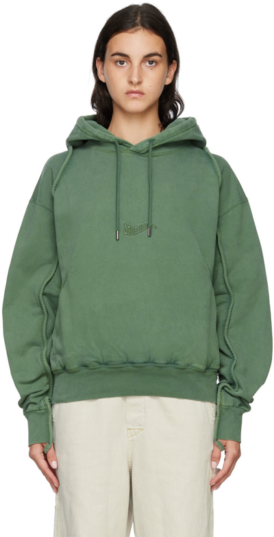 Shop Jacquemus Green Le Papier 'le Sweatshirt Camargue' Hoodie In 590 Dark Green