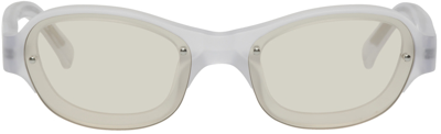 Shop A Better Feeling Ssense Exclusive Gray & Beige Skye Sunglasses In Matte Glacial/amber