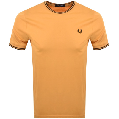 Shop Fred Perry Twin Tipped T Shirt Yellow