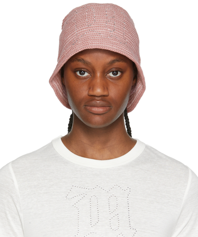 Shop Misbhv Pink Gothic M Bucket Hat In Dusty Pink