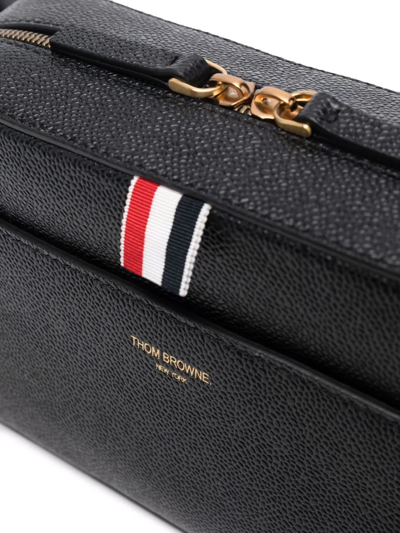 Shop Thom Browne Grosgrain-tab Belt Bag In Schwarz