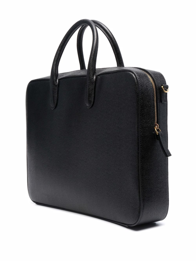 Thom Browne Grosgrain-tab Briefcase In Schwarz