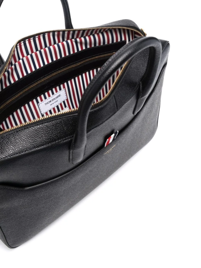 Thom Browne Grosgrain-tab Briefcase In Schwarz