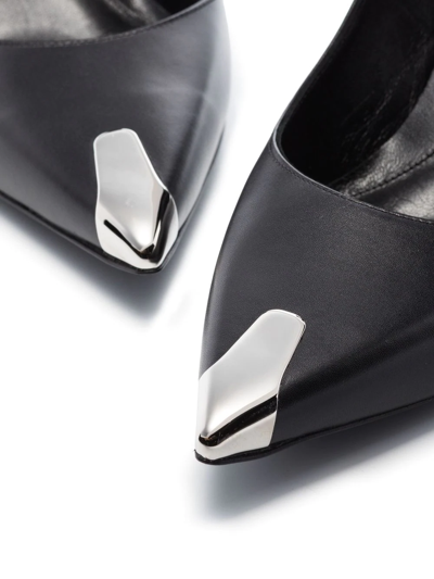 Alexander Mcqueen Woman Pumps Midnight Blue Size 8 Soft Leather In Black