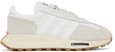 Shop Adidas Originals White Retropy E5 Sneakers In Crystal White / Matt