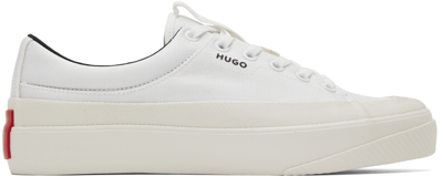 Shop Hugo White Dyer Sneakers In 100 White