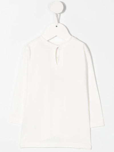 Shop Monnalisa Illustration-motif Cotton T-shirt In White