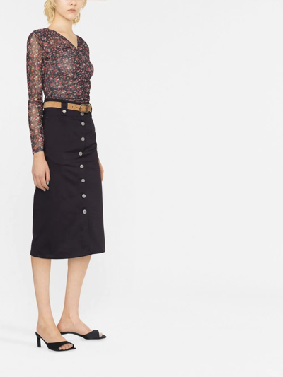 Isabel Marant Nilehora Straight Skirt In Black