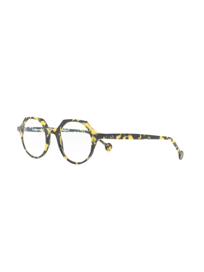 L.a. Eyeworks Round-frame Glasses In Yellow
