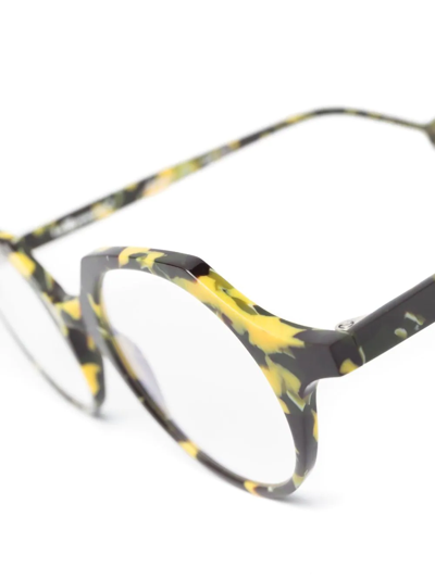 L.a. Eyeworks Round-frame Glasses In Yellow