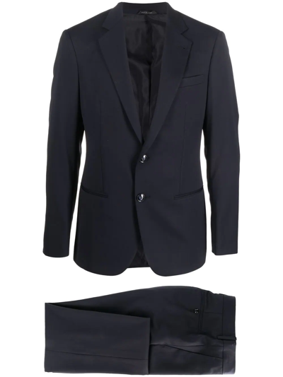 Shop Giorgio Armani Slim-fit Wool Two-piece Suit In Blau