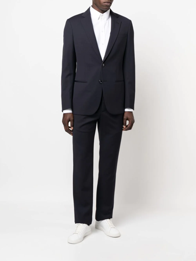Shop Giorgio Armani Slim-fit Wool Two-piece Suit In Blau