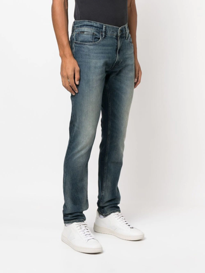 Shop Polo Ralph Lauren Stonewashed Slim-cut Jeans In Blau