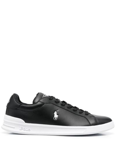 Polo Ralph Lauren Pony Logo Low-top Sneakers In Schwarz