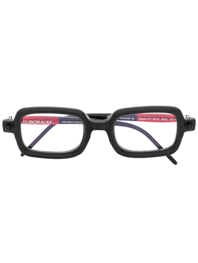 Shop Kuboraum Square-frame Glasses In Schwarz