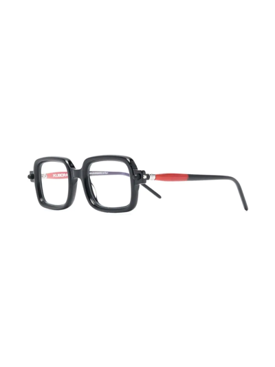 Shop Kuboraum Square-frame Glasses In Schwarz