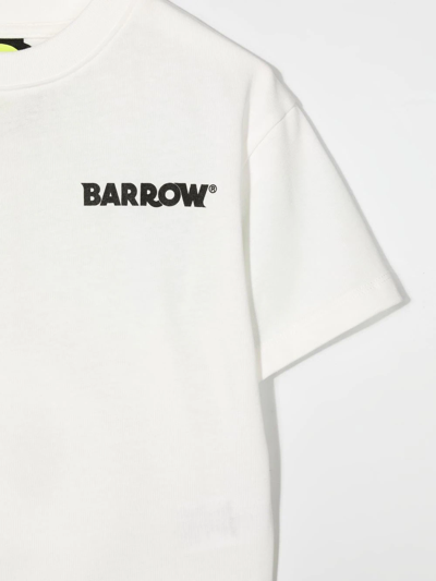 Shop Barrow Logo-print Cotton T-shirt In Weiss