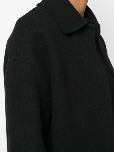 Shop Rochas Mantel Single-breasted Coat In Schwarz