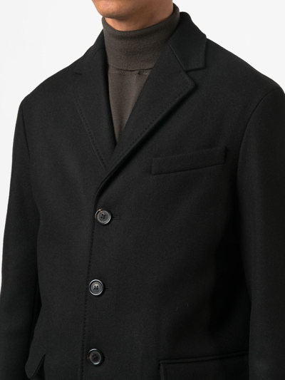 Shop Dsquared2 Fitted Single-breasted Button Coat In Schwarz