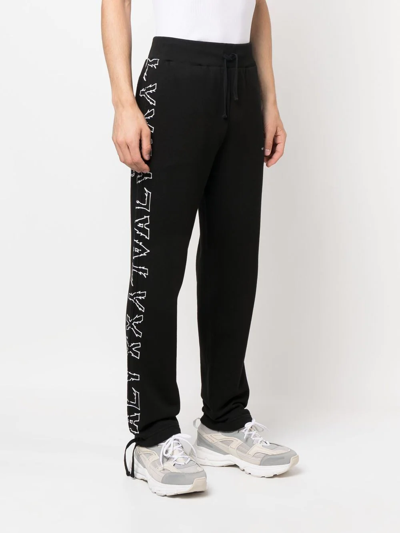 Shop Alyx Logo-print Cotton Track Pants In Schwarz