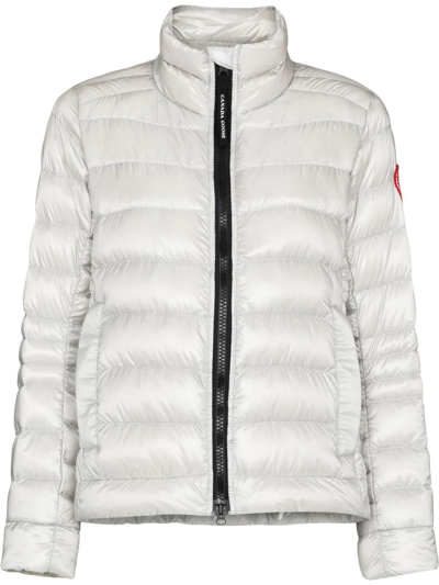 Shop Canada Goose Cypress Down-filled Short Jacket In Silver