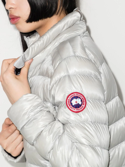 Shop Canada Goose Cypress Down-filled Short Jacket In Silver