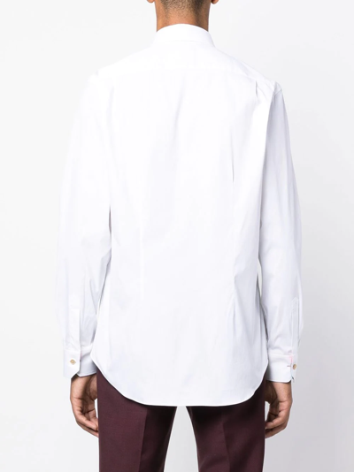 Shop Paul Smith Pointed-collar Button-up Shirt In Weiss